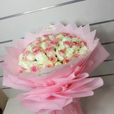 Light Pink N White Roses Bouquet