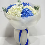 Blue and White Hydrangea Bouquet