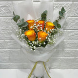 5 Orange Rose Bouquet
