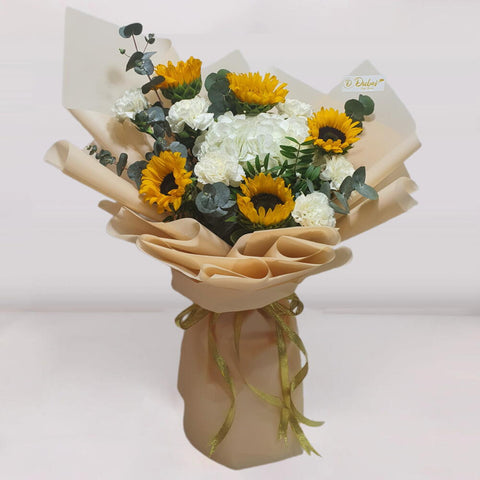 Carnation Sunflower Bouquet