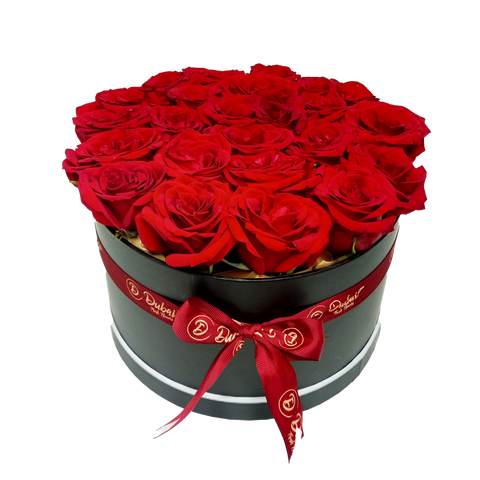 25 Red Roses in Box