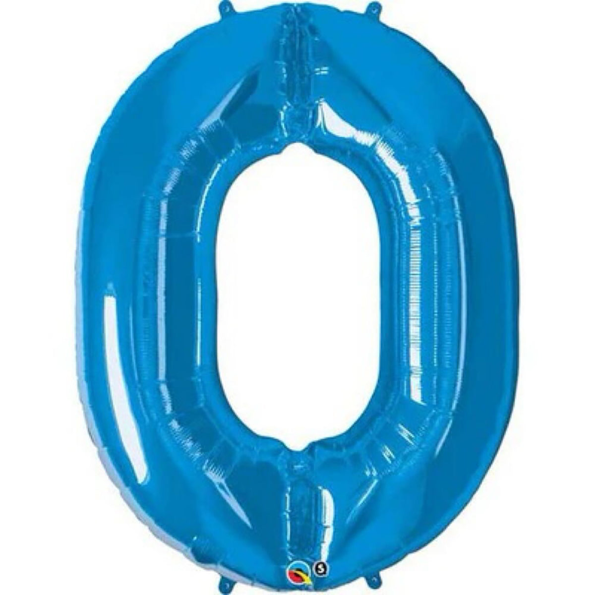Blue Number Zero Helium Balloon