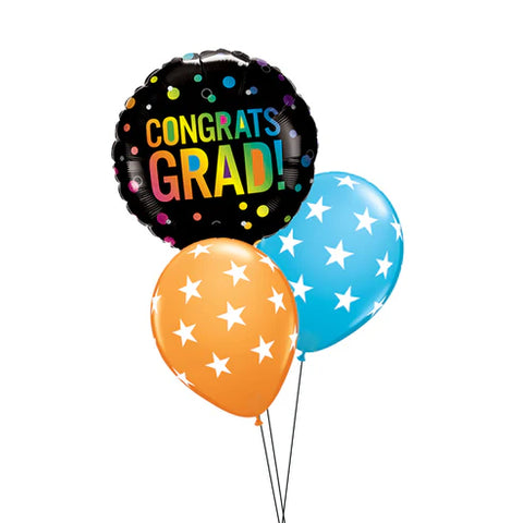 Congrats Grad Ombre Dots Balloon Table Centerpiece