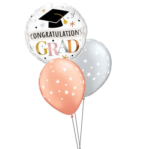 Congratulations Grad Rose Gold Balloon Table Centerpiece