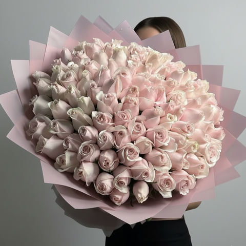 101 Light Pink Rose Bouquet(Premium)