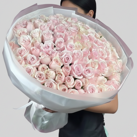 101  Light Pink Rose Bouquet (Elegance)