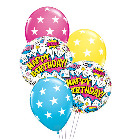 Superhero Birthday Balloon Floor Bouquet