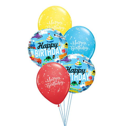 Transport Birthday Balloon Collection Floor Bouquet