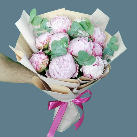 10 Pink Peony Bouquet