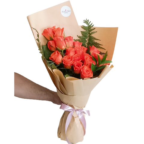 20 Orange Roses Bouquet