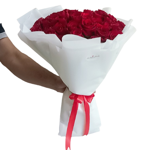 51 Red Roses Bouquet Arrangement