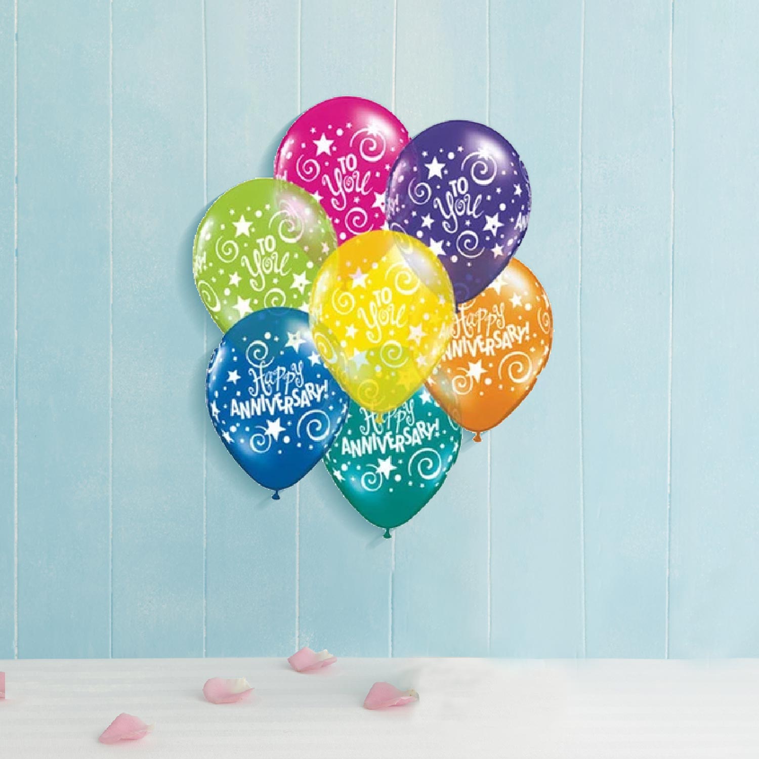 Anniversary Assorted Balloons- 7 Pcs. (6827317690532)