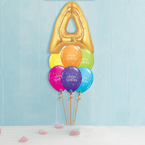One Letter Balloon Bouquet (6827288690852)