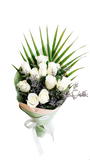 Elegant White Rose Arrangement