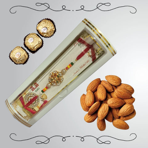 Rakhi with Chocolate and Almonds