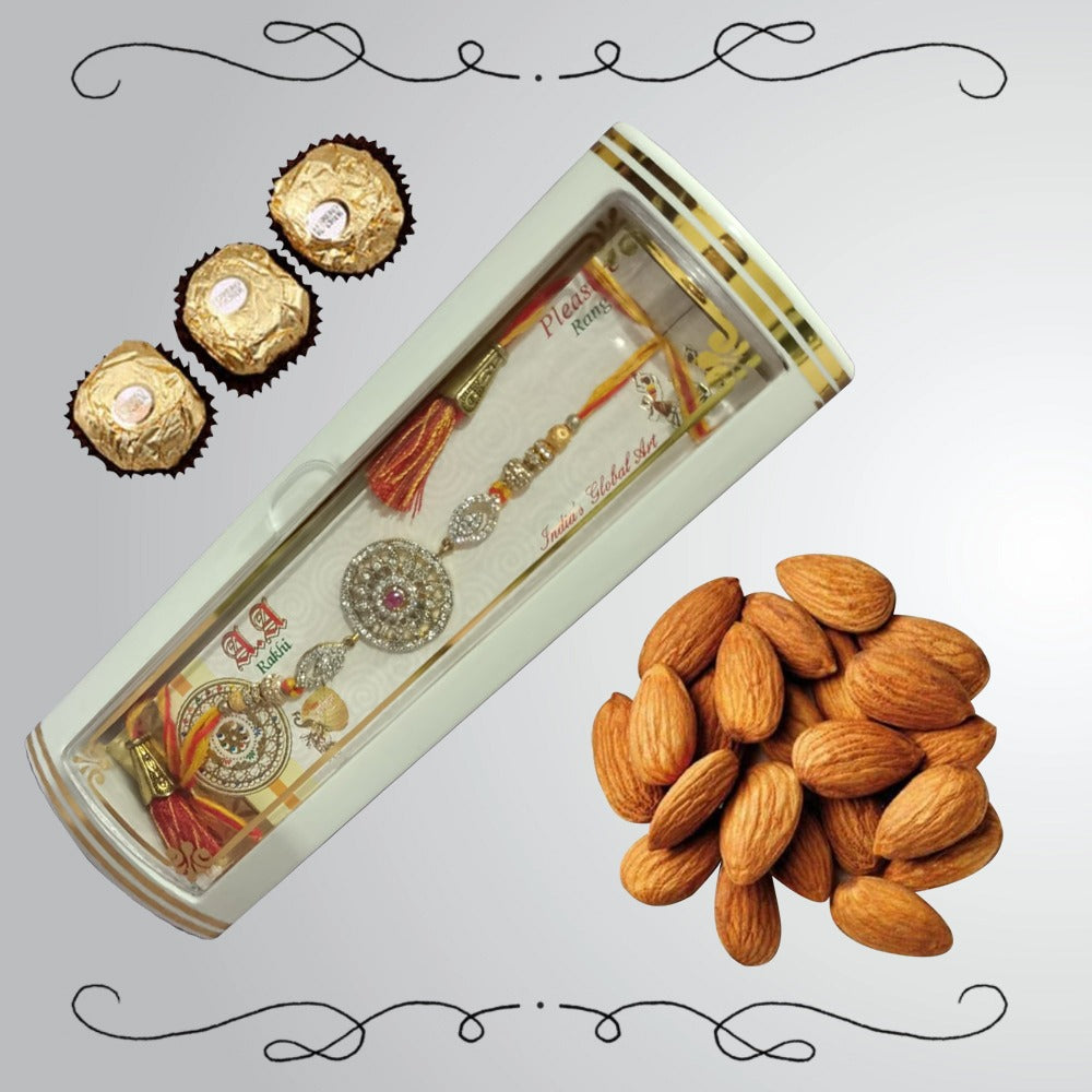 Rakhi with Chocolate and Almonds