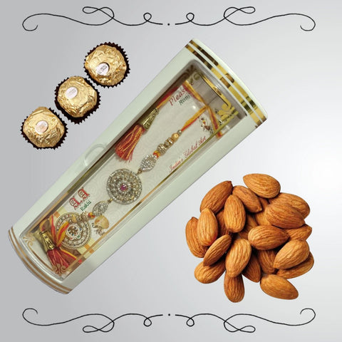Rakhi with Chocolate and Almonds