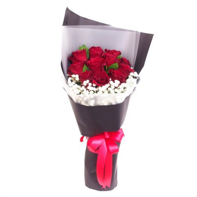 Love red rose bouquet (5992491417764)