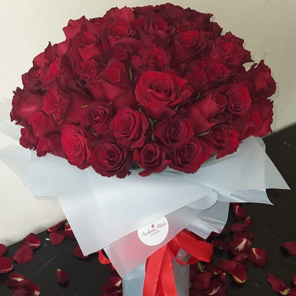 Our best seller is a beautiful 50 Red rose bouquet ❤️🌹❤️ perfect for  birthdays and anniversaries