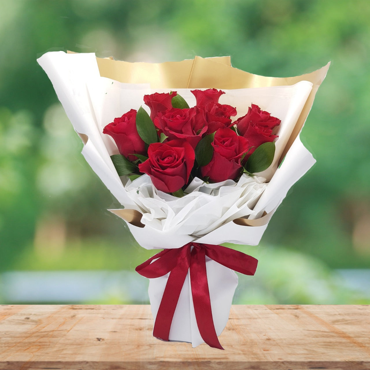 15 Red Roses Bouquet Arragement