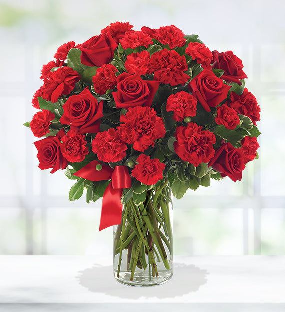 Blooming Rose and Carnation Masterpiece