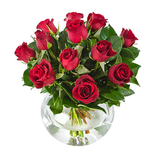 12 Red Roses in a Glass Fishbowl - Arabian Petals (4526028161069)