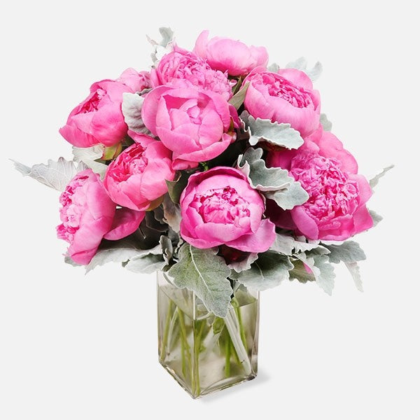 Pink Peony Vase Arrangement (6681192857764)