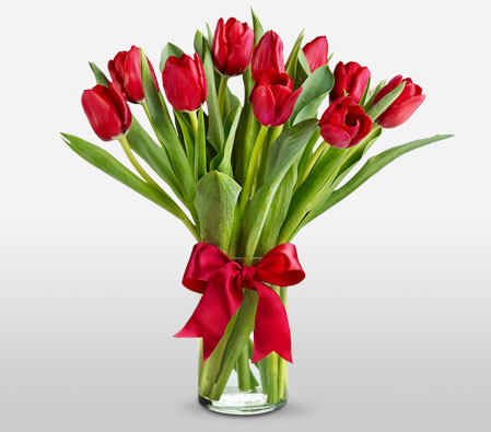 Red Tulip Arrangement (5619960938660)
