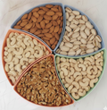 Premium 5-Section Dry Fruits & Mixed Fruits Round Box