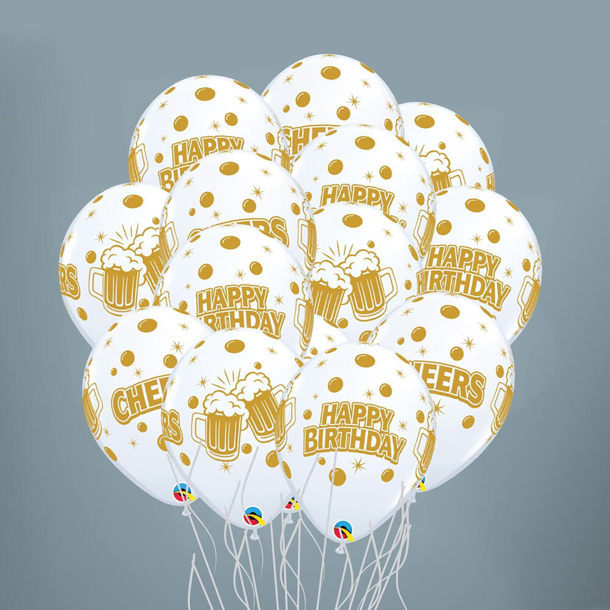 15 Happy Birthday Cheers Balloons set
