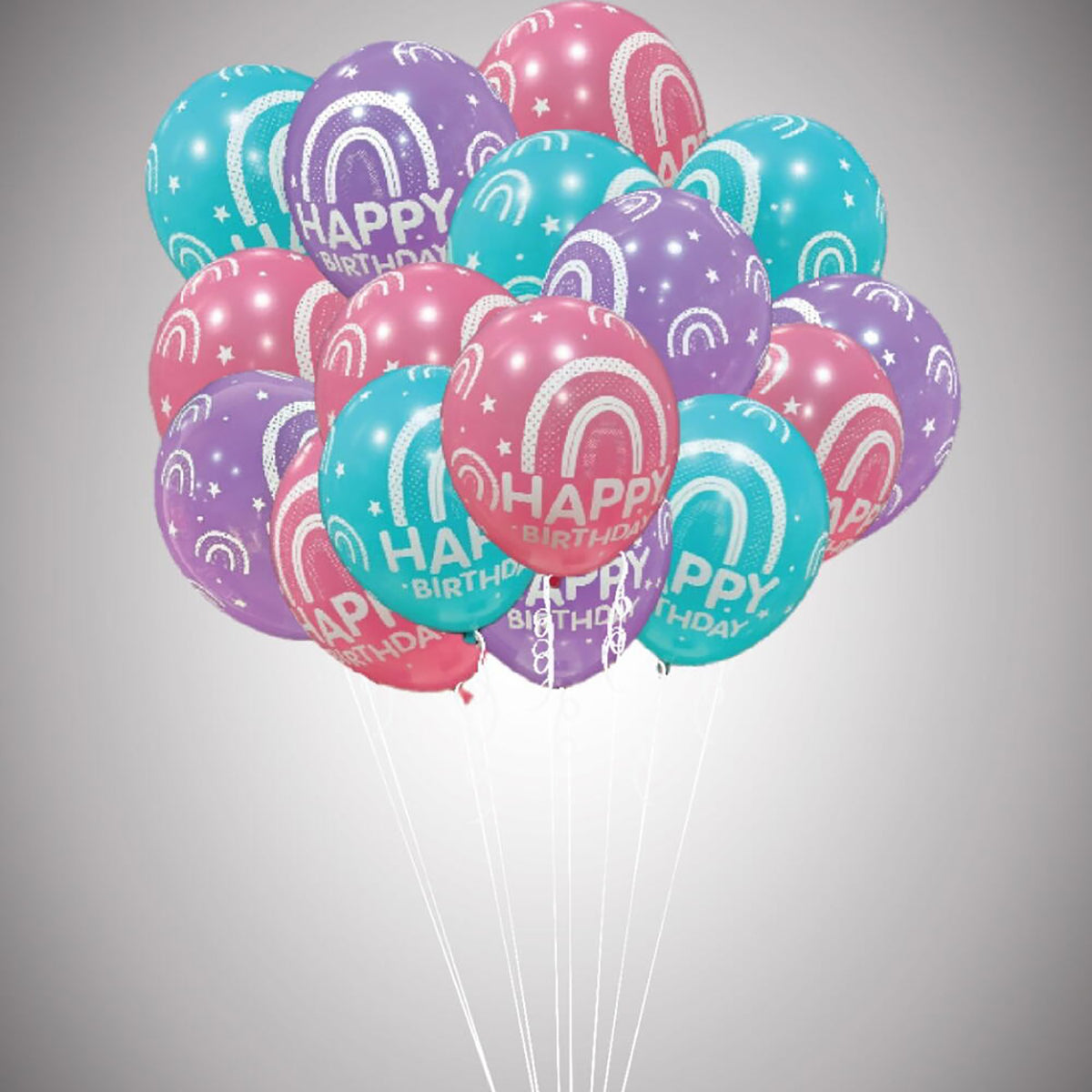 15 mixed color Birthday Balloon set