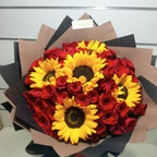 Red Roses Sunflower Bouquet