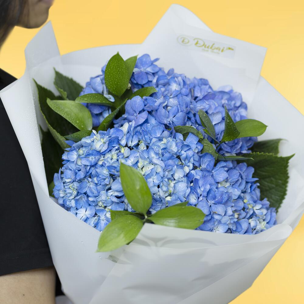3 Blue Hydrangea Bouquet