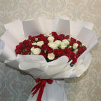 Red White Spray Roses Bouquet
