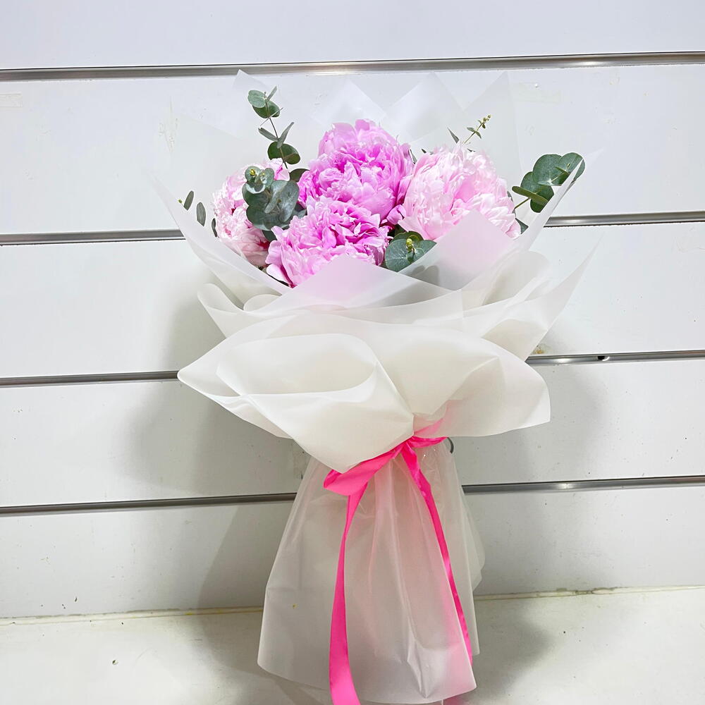 5 Pink Peony Bouquet