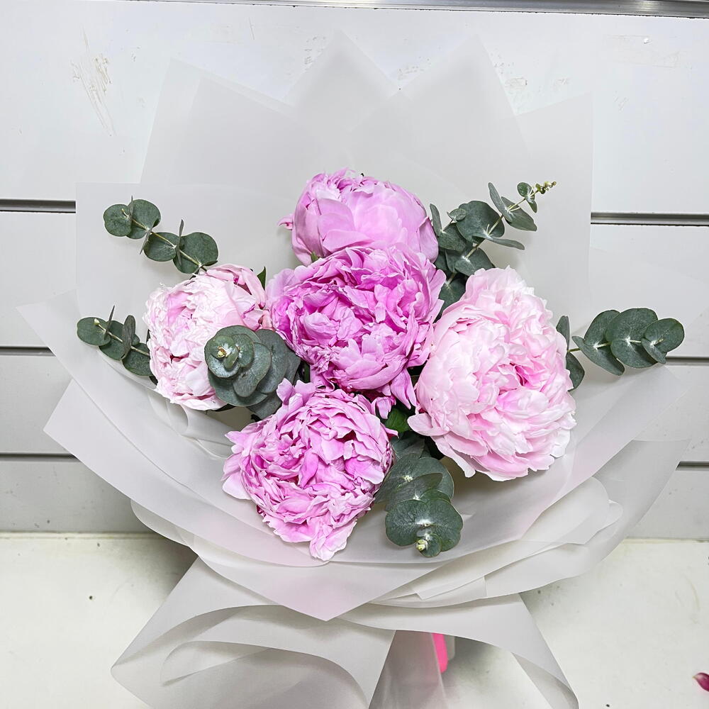 5 Pink Peony Bouquet