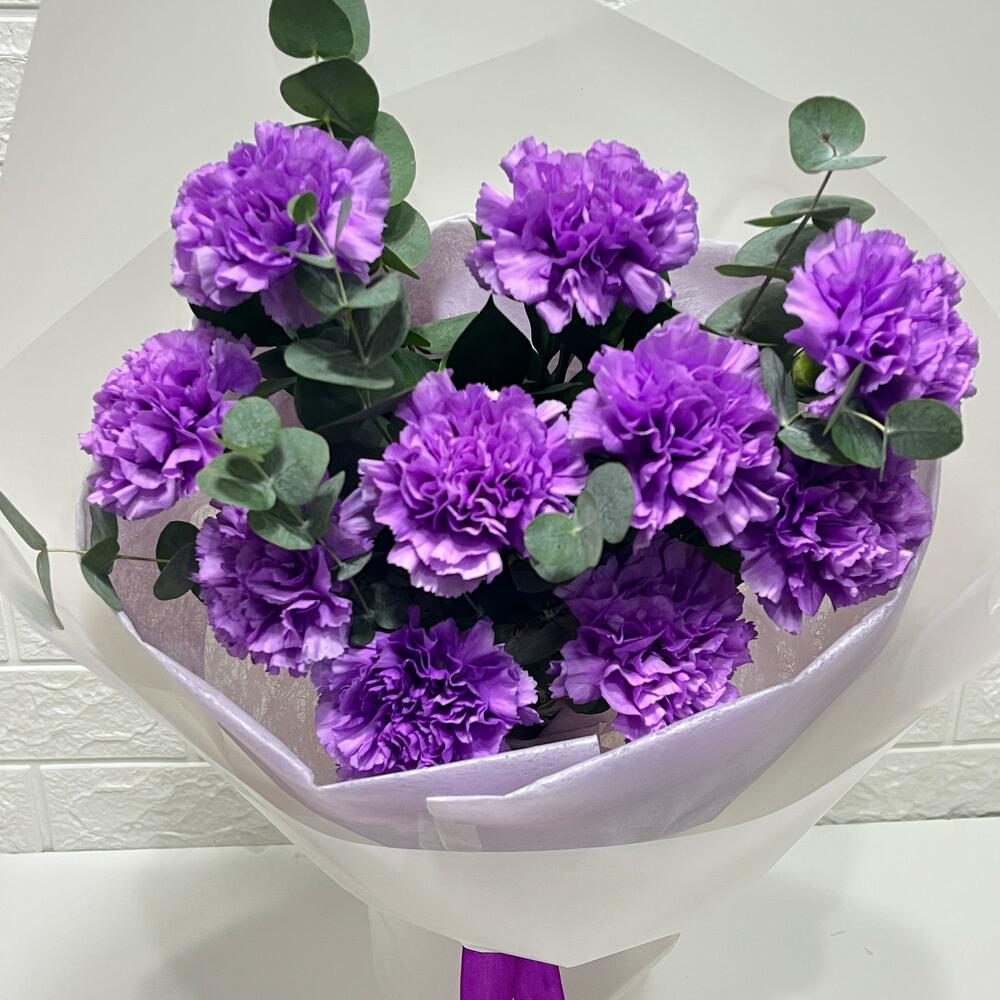Purple Carnation Bouquet