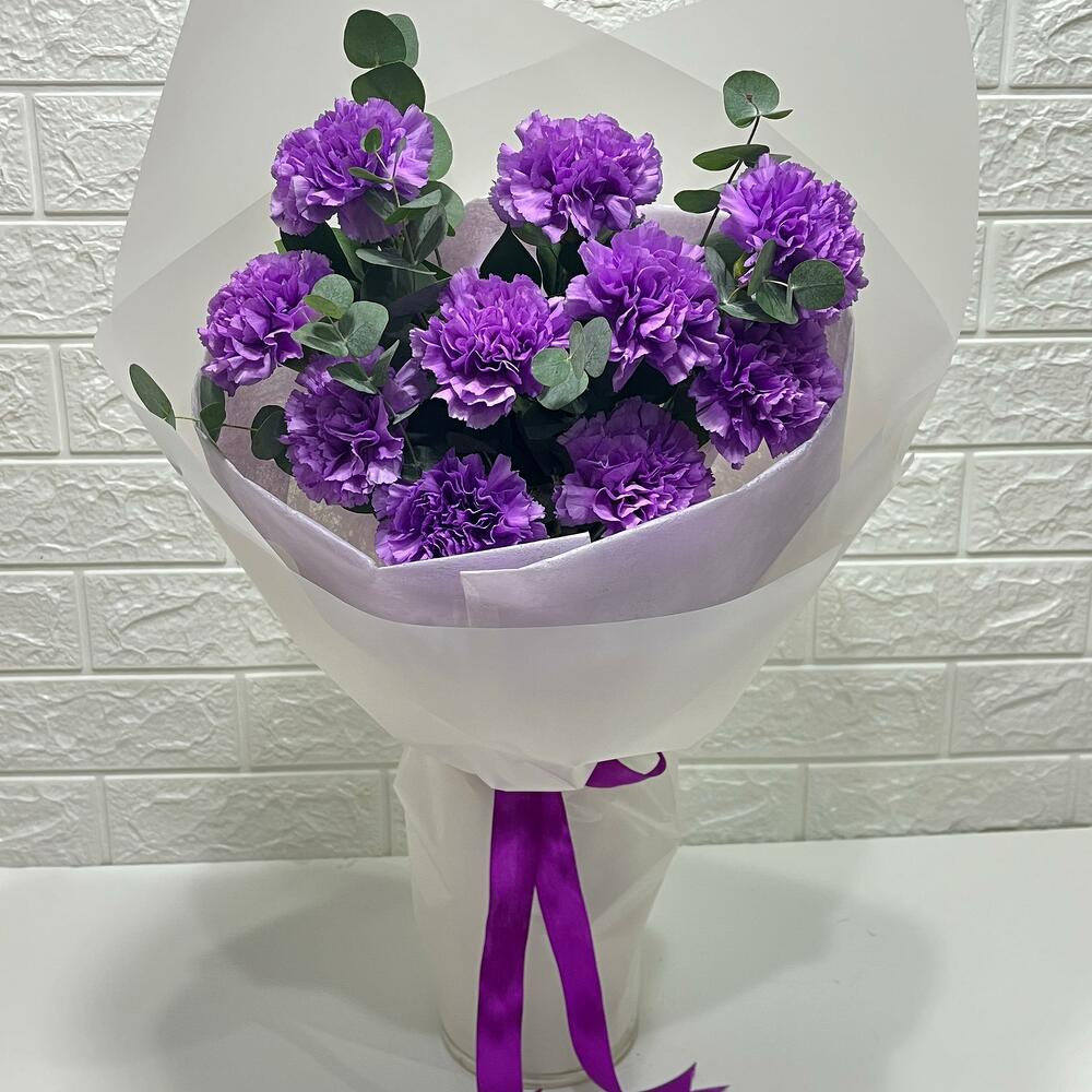 Purple Carnation Bouquet