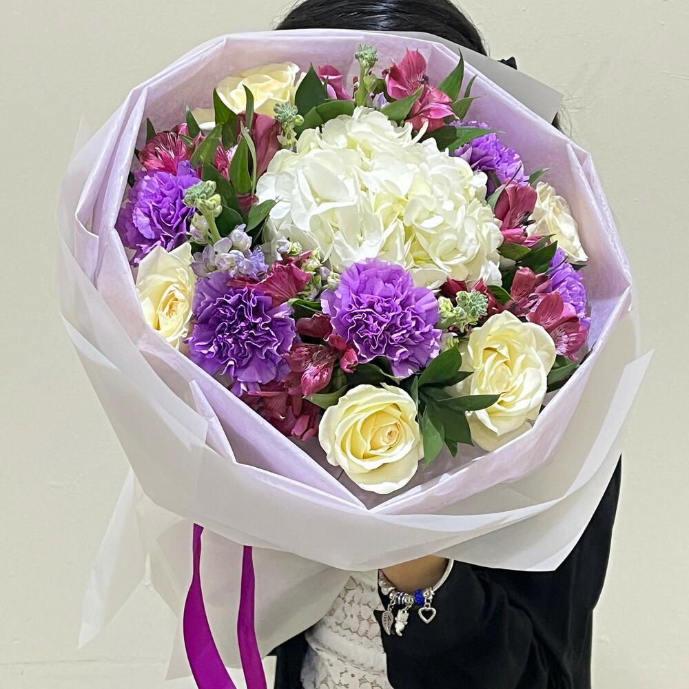 Purple Carnation Rose Bouquet