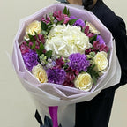 Purple Carnation Rose Bouquet