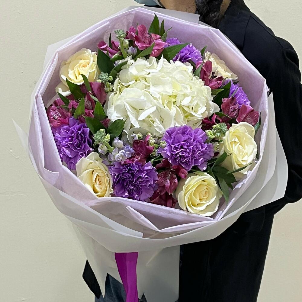 Purple Carnation Rose Bouquet