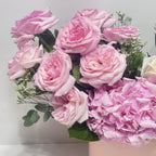 White and Pink Ohara Rose Arrangement