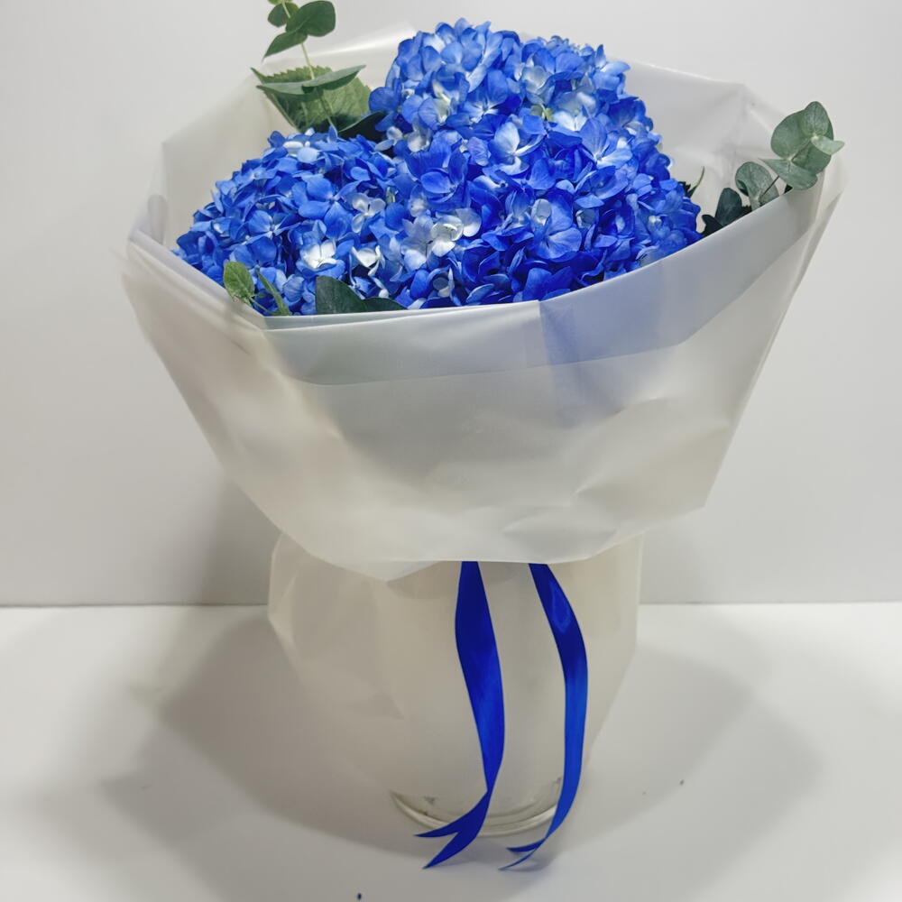3 Blue Hydrangea Bouquet