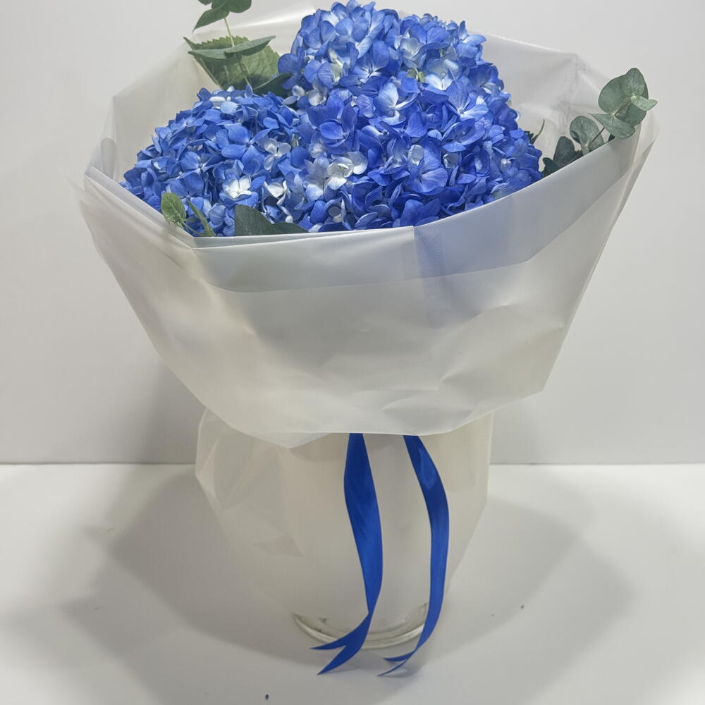 3 Blue Hydrangea Bouquet