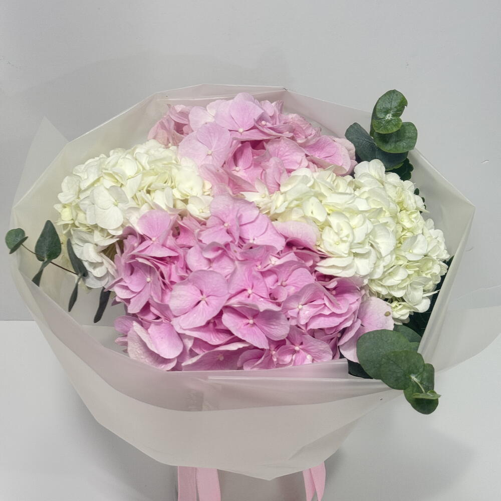 Pink and White Hydrangea Bouquet