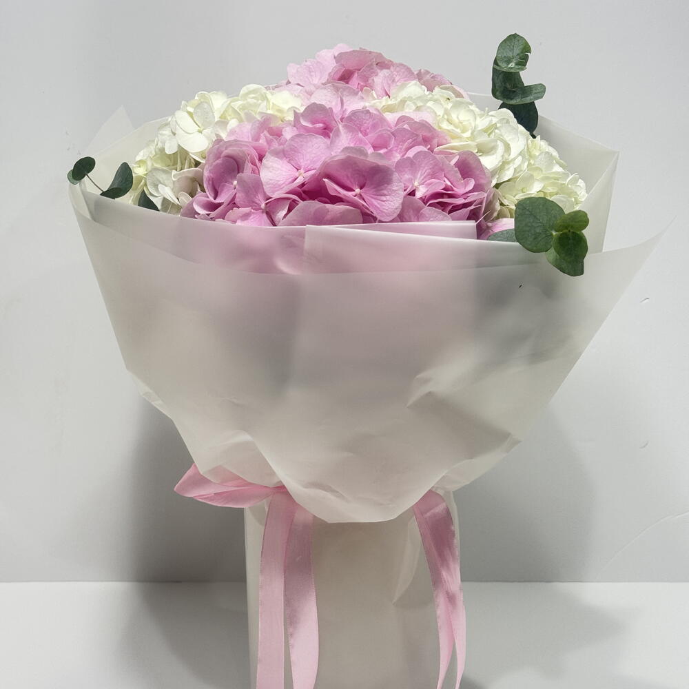 Pink and White Hydrangea Bouquet