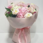 Pink Lisanthus N Hydrangea Bouquet