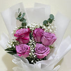 5 Purple Rose Bouquet