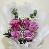 5 Purple Rose Bouquet