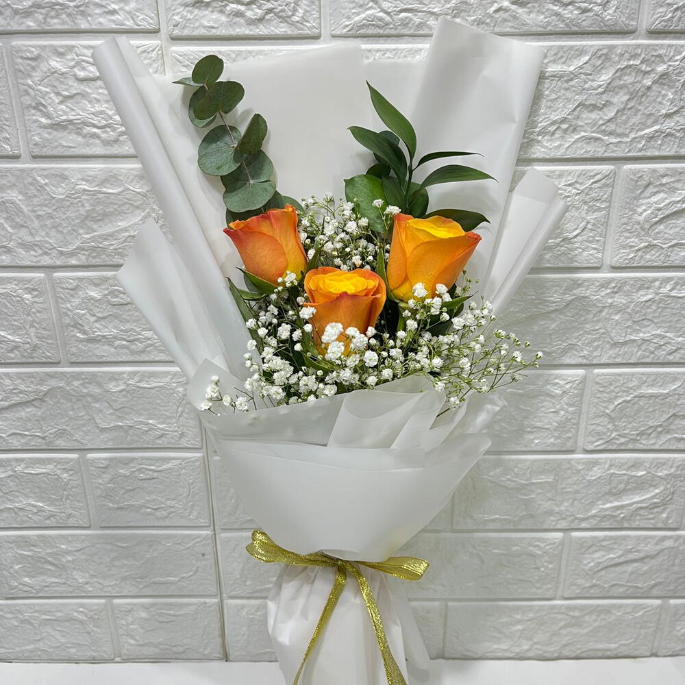 3 Orange Rose Bouquet